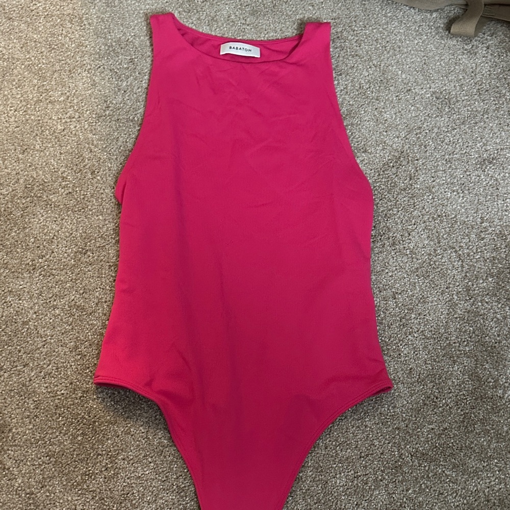 Babaton Vibrant Pink Sleeveless Bodysuit